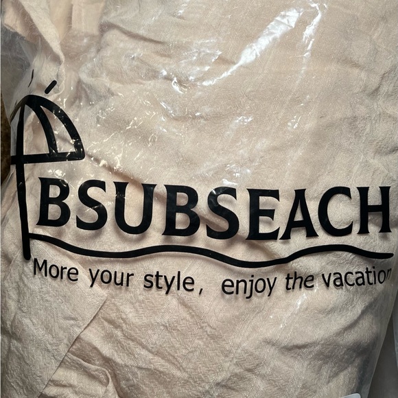 Women's Modern Swimsuit Cover Blouse Button Down Beige - Picture 7 of 7